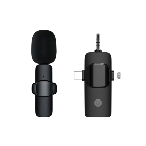 

K15 3 In 1 Wireless Lavalier Microphone Noise Reduction Mini Lapel Mic, Spec: 1 Drag 1