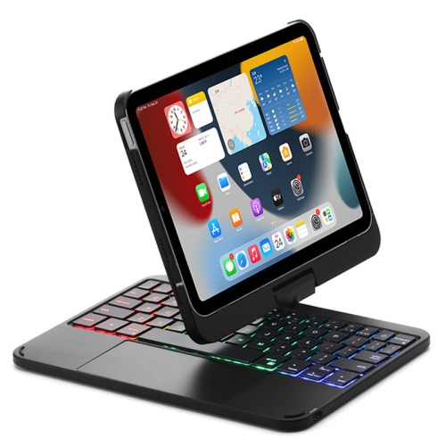 

For iPad Mini 6 Tablet Bluetooth Keyboard With Backlight 360 Degree Rotation(Black)