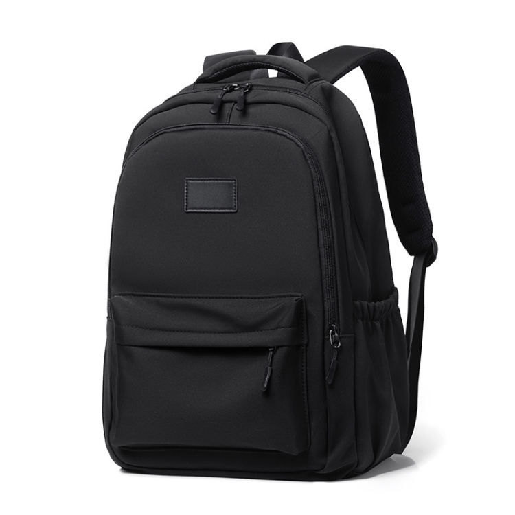 

Solid Color Backpack Teenager School Bag Travel Shoulder Bag For Men Women(Black)
