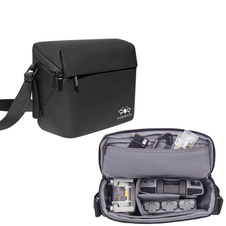 

For DJI Mini 4K / Mini 2 SE / Mini 2 Portable Waterproof Shoulder Bag Messenger Bag(Black)