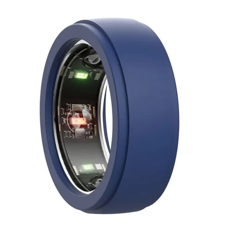 

For Samsung Galaxy Ring / Oura Ring Silicone Solid Color Cover Scratch Resistant Case, Size: S(Dark Blue)