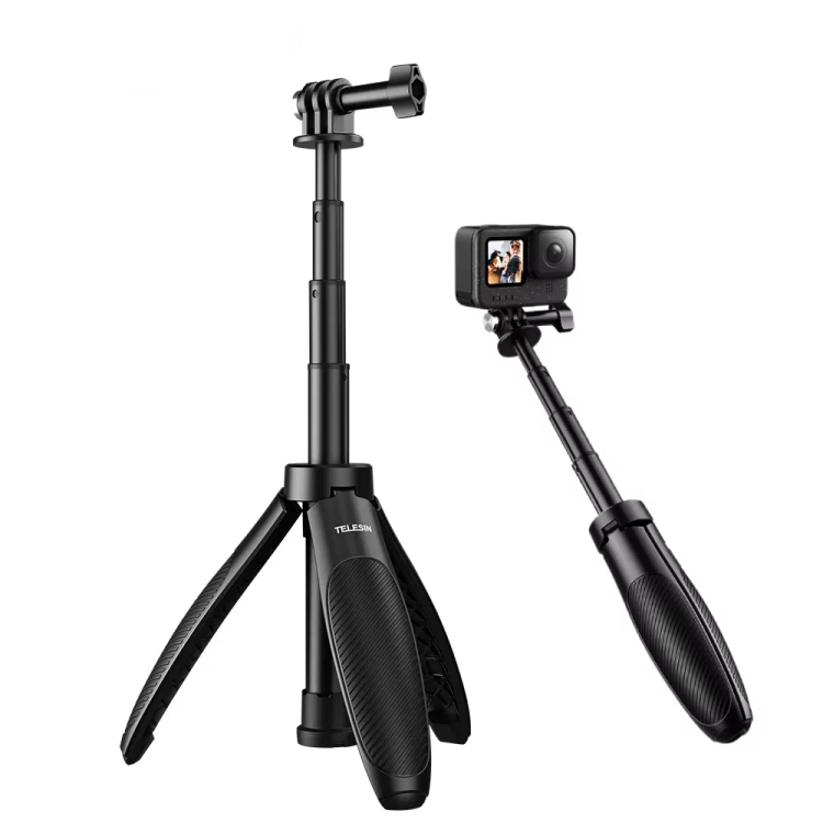 TELESIN Mini Selfie Stick Quick Release Tripod 15-40cm