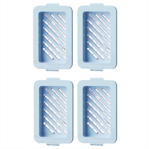 

4pcs /Pack Multifunctional High Elastic Mesh Anti-slip Drain Foaming Soap Box(Sky Blue)