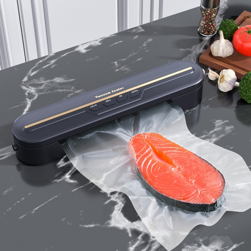 

Food Vacuum Sealer Machine 60KPA Strong Suction, Small / Large Bag Modes With 10 Vacuum Bags EU Plug(Black)