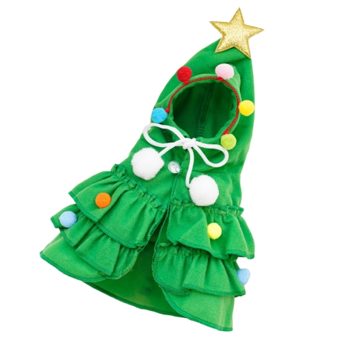 Fall Winter Christmas Pet Clothes Cloak Pet Cape Shawl Dog Transfiguration, Size: S-For 1.5-2.5kg(Green)