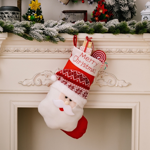 

Christmas Decoration Cartoon Three-dimensional Knitted Socks Children Gift Bag(Old Man)