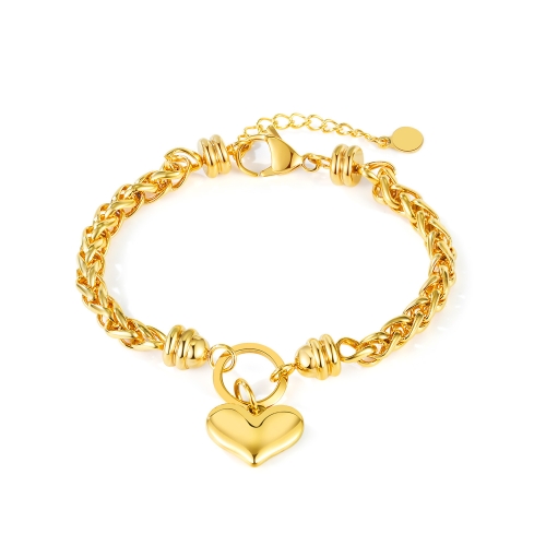 

OPK 1325 Love Personalized Stainless Steel Bracelet, Color: Gold