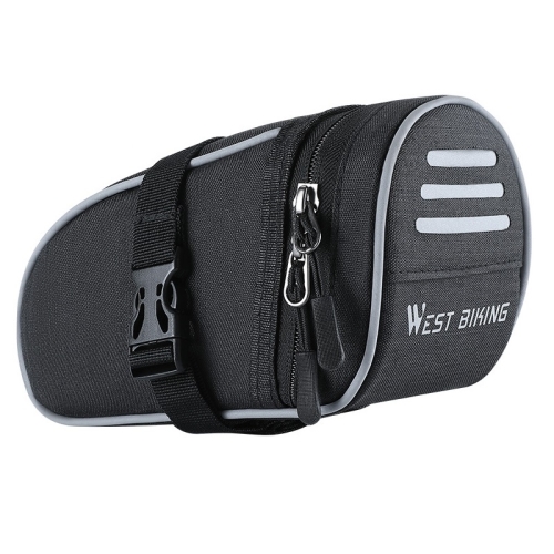 WEST BIKING Bicycle Saddle Tail Bag Portable Mini Tool Bag(Black)