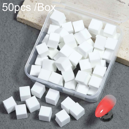 

50pcs /Box 1cm Mini Nail Art Sponges Gradient Aura Effect Designs Manicure Brush Tool(White)