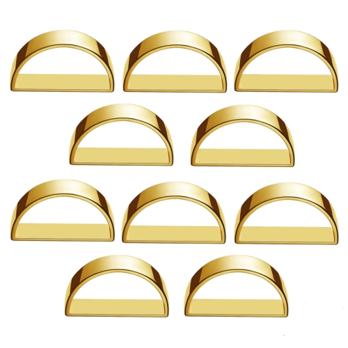 

10pcs /Bag Napkin Rings Semicircle Napkin Buckles Wedding Banquet New Year Table Setting Decor(Gold)