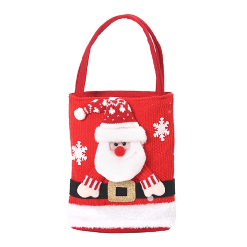 Cute Large Capacity Christmas Decorations Gift Bag Kids Candy Tote Bag(Santa Claus)