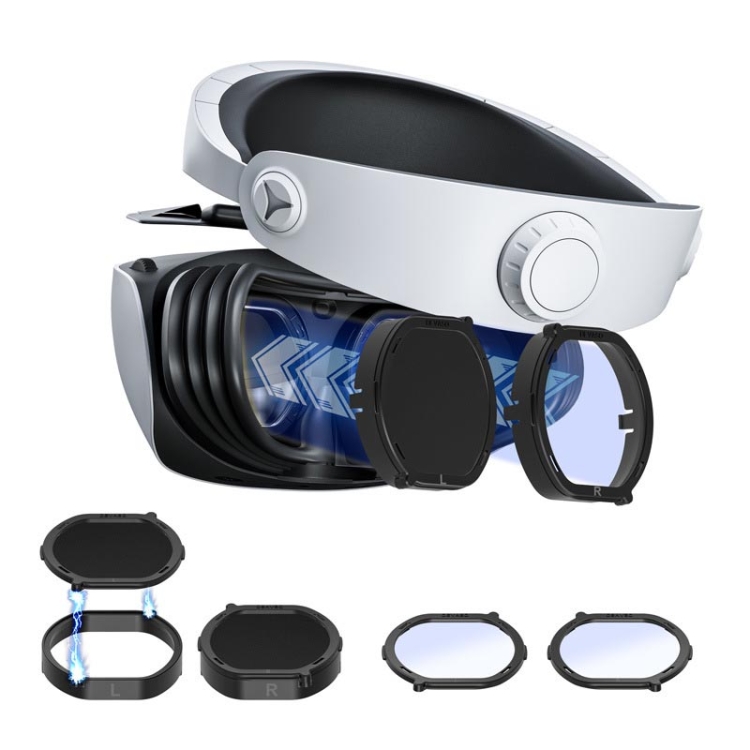 

DEVASO For PlayStation VR 2 6 In 1 Magnetic Glasses Anti-Scratch Protective Cover