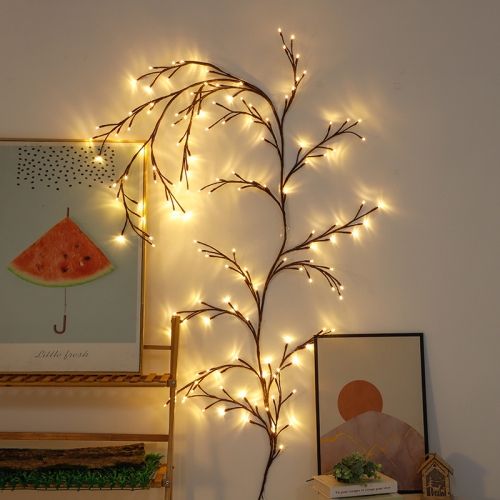 

2.3m 144 LEDs Branch Rattan String Lights Wedding Home Decor Garland Lamps, Style: USB Always-on(Warm White)