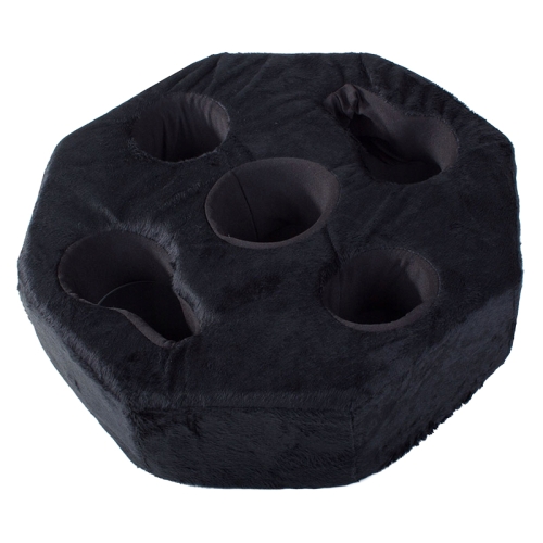 Home Sponge Cup Holder Drink Non-spill Rack Sofa Pillow Cup Holder, Shape: 六边形(Black)