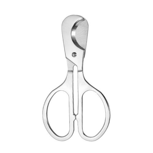 

Portable Pill Cutter Stainless Steel Cigar Dispensing Scissors, Style: Oval Handle