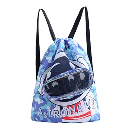 

Children Swimming Bag Cute Cartoon Beach Backpack Dry Wet Separation Waterproof Storage Bag, Size: Small 1 Layer(Blue)