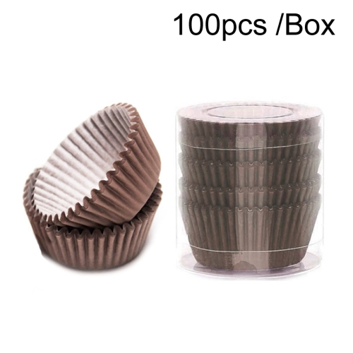 

100pcs /Box Baking Utensils Cake Paper Cups Muffins Paper Cupcake Wrappers Oil-proof Chocolate Cake Tray(Coffee)