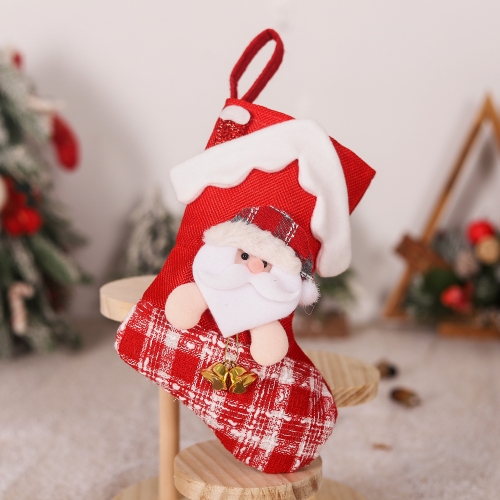 

House-shaped Christmas Stockings Gift bag Christmas Eve Decoration Candy Stockings(Old Man)