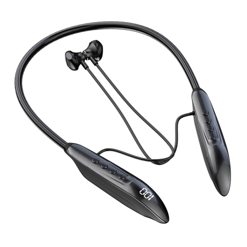 

M518P Running Sports Long Standby Semi-In-Ear Neck-Hanging Digital Bluetooth Earphone(Black)