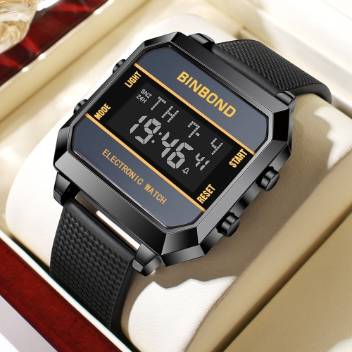 

BINBOND D081 30m Waterproof Multifunctional Student Sports Electronic Watch(Black)