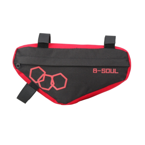 

B-SOUL Bike Triangle Bag Bicycle Front Tube Frame Bag MTB Cycling Saddle Pouch Cycling Gear Tool Kits, Color: Red