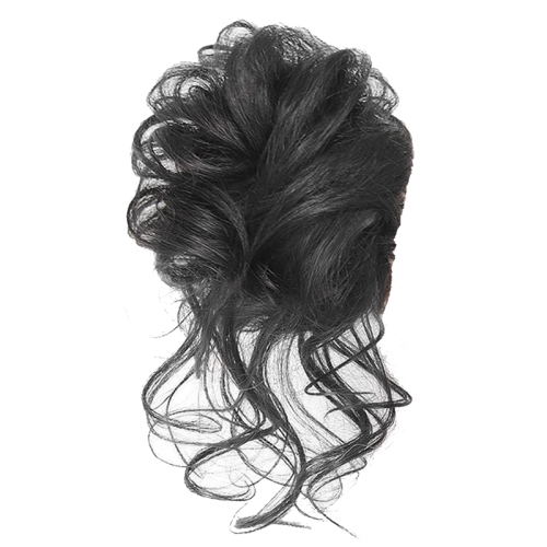 

Lazy Long Beard Ball-Head Chicken Nest Wig Photography Coiffure Ribbed Hair bundle(Natural Black)