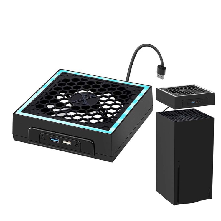 For Microsoft XBOX Series X Top Colorful Cooling Fan Adjustable