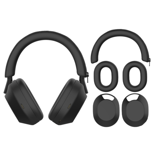 

For Sony WH-1000XM5 Bluetooth Headset + Headband + Earmuff Protective Cover(3-in-1 Black)