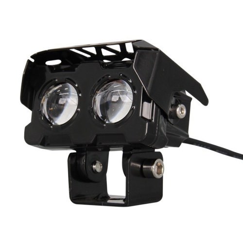 

20W Motorcycle Spotlight High Bright Two Color Modified External Waterproof LED Lens Headlight(Always Bright - 3 Wire)