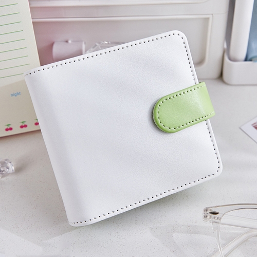 

20 Loose-leaf PU Leather Multifunctional Storage Album(White Green)