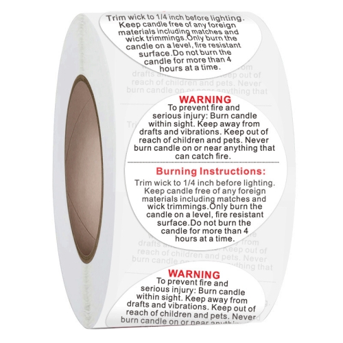 

Round Warning Label Packaging Self-Adhesive Warning Sticker, Size: 1.5 inches 3.8 cm