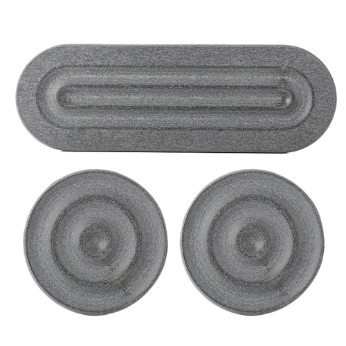 

3pcs /Set Bathroom Countertop Absorbent Mat Kitchen Diatomite Drying Mat Faucet Sink Quick Drying Stone Tray(Dark Gray)