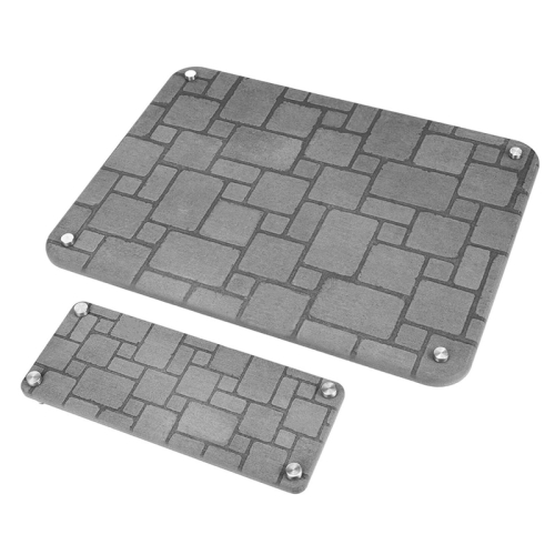 

2pcs /Set Diatomite Kitchen Quick Drying Mat Drainage Countertop Mat Absorbent Pad With Metal Feet, Color: Dark Gray