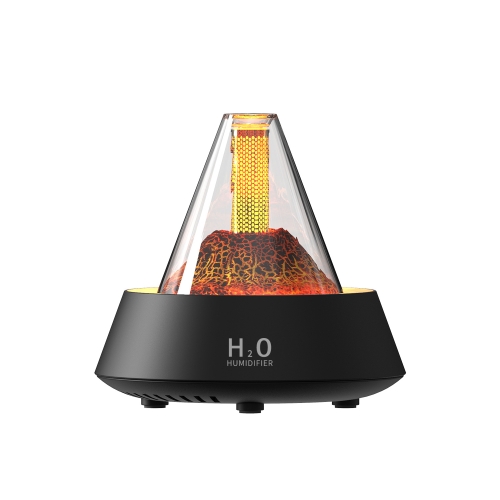 80ml Volcanic Lava Aromatherapy Humidifier With Colorful Lights USB Plug Power(Black)