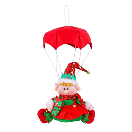 

Christmas Elf Parachute Fabric Figurine Decoration Pendant(Red)