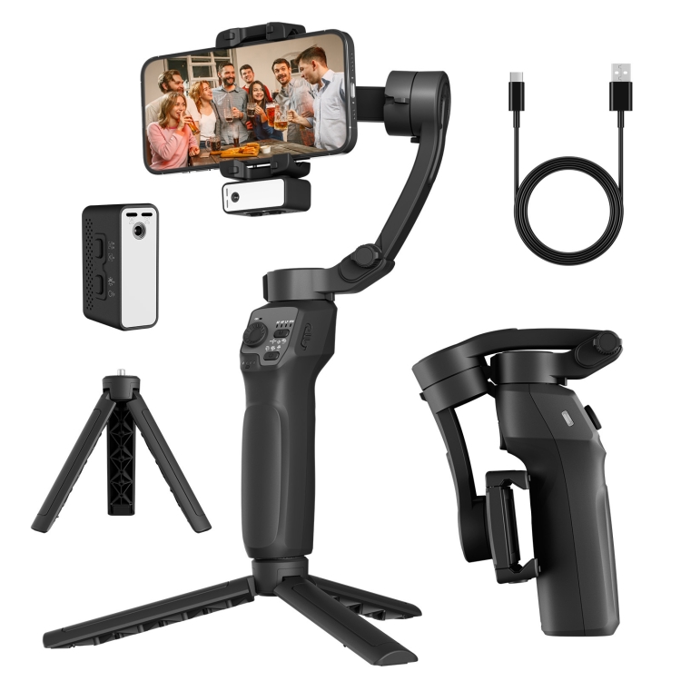 Handheld Three-axis Smart Phone Gimbal Stabilizer With Handle, Tripod, Support Face Tracking And Fill Light - View #8
