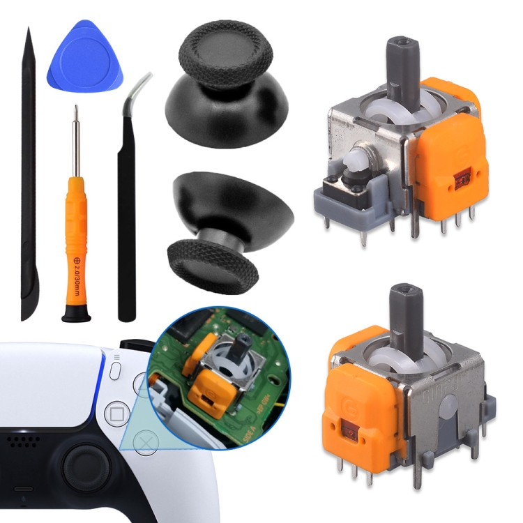 

For PS5 Game Controller Hall Joystick and Joystick Cap Set Repair Accessories