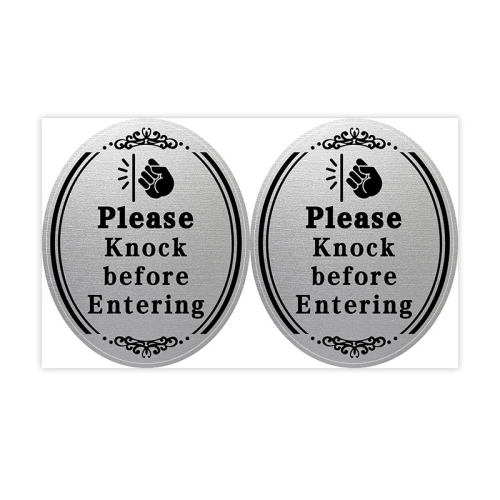 

Please Knock Before Entering Instructions Waterproof Stickers(20x12cm)