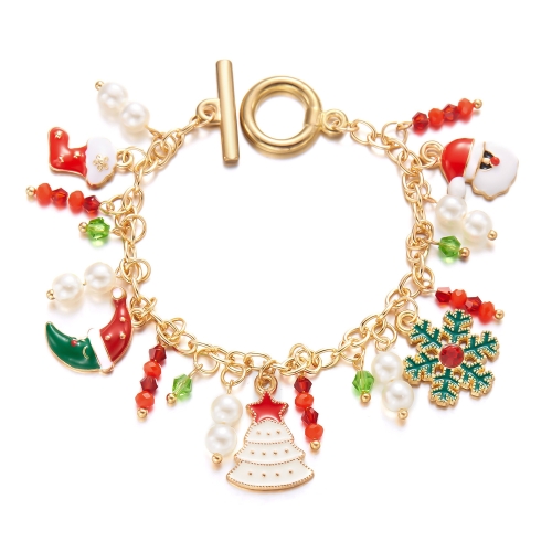 

Christmas Tree Santa Claus Charm Bracelet, Style: BR24Y0466-1