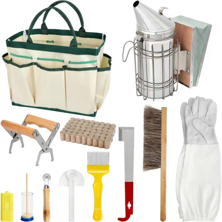 

12-In-1 Beekeeping Starter Set Honey Bee Hive Tools