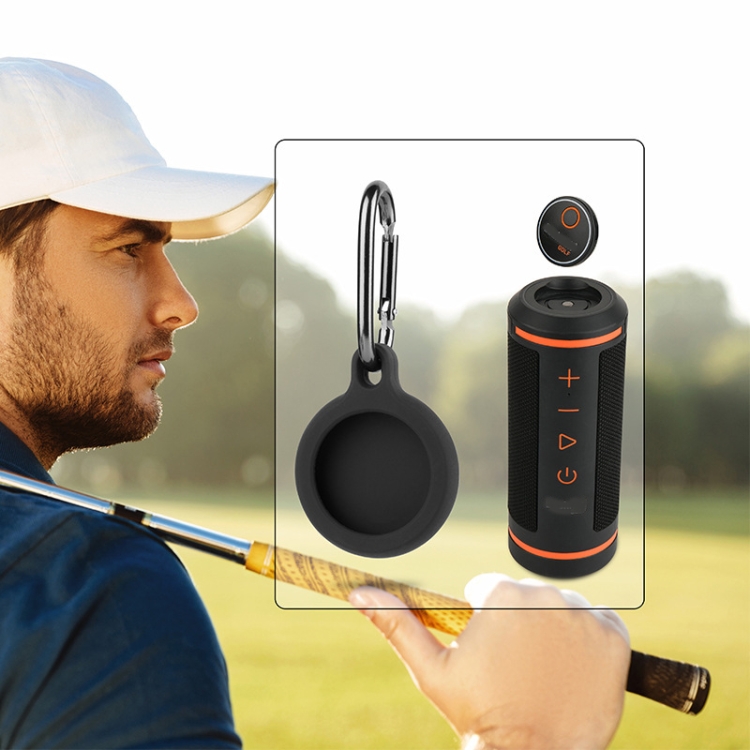 For Bushnell Wingman Golf GPS Speaker Remote Control Silicone Cover With  Hook(Black)