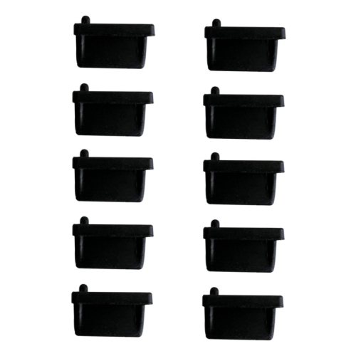 

10pcs /Set USB 2.0 Female Port Dust Plug Charging Port Silicone Cover, Color: Black