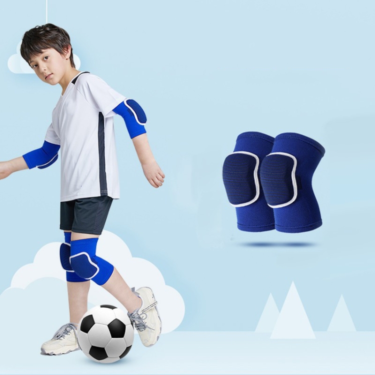 

Sponge Children Football Protective Gear Outdoor Sports Equipment, Color: Blue Knee Pads(S)