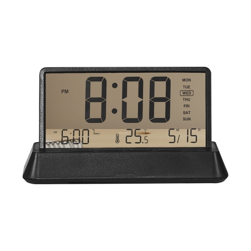 

Multifunctional Temperature / Date Display Electronic Alarm Clock(Black Transparent)