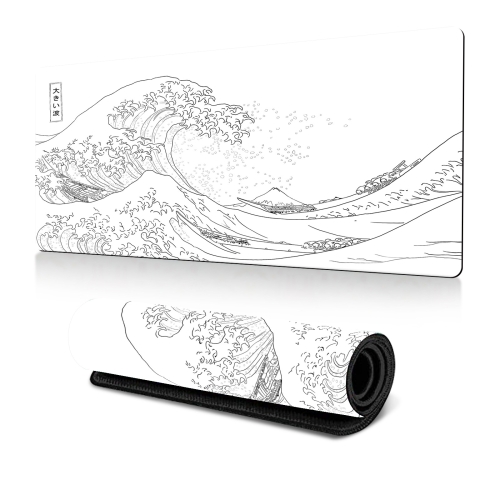 300x600x2mm Big Wave Gaming Mouse Pad Non-Slip Rubber Desk Mat(No.24)