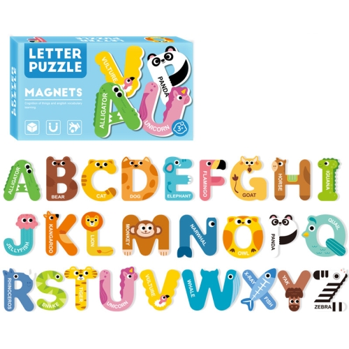 

Children Educational Fun Magnetic Puzzle Refrigerator Magnets, Spec: Uppercase Letters