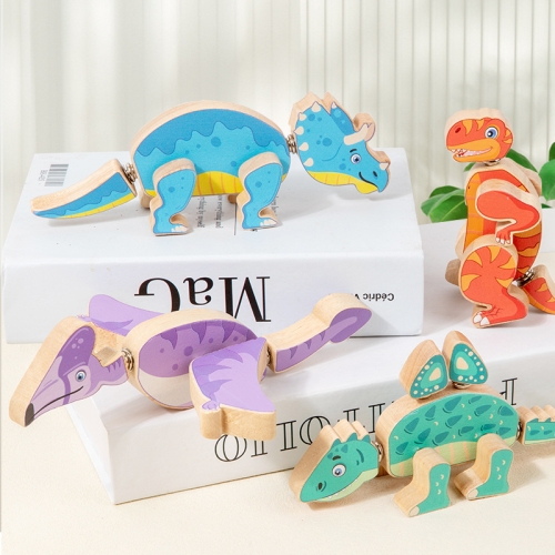 

DIY Three-dimensional Cartoon Animal Wooden Assembly Building Blocks(Dinosaur 0.45kg)