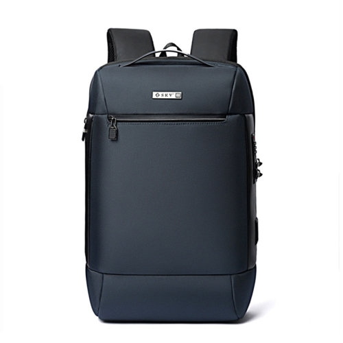 

SKV B20453 Men Business Casual Multifunctional Double Shoulder Bag Large Capacity Laptop Backpack(Blue)