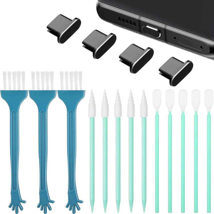

Metal Dust Plug Cleaning Kit For TYPE-C Interface Mobile Phones(Black)