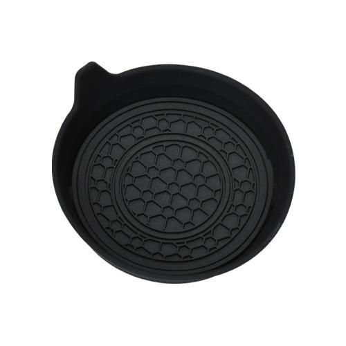 

Car Bowl-shaped Non-slip Heat-insulating Double-ring Water Coaster, Color: Black